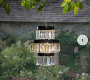 lot 3036 image: Garden Meadow Illuminated 28 Outdoor Chandelier with Remote