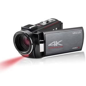 lot 3049 image: $129 Minolta MN4K25NV 4K Ultra HD 30 MP Camcorder (Black)