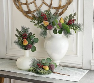 lot 3058 image: Set of 4 Fruit, Cedar and Pine Picks by Valerie Parr Hill, 16L
