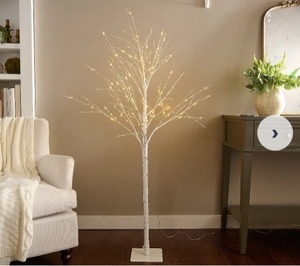 lot 3063 image: Bethlehem Lights 5 Color Prism IndoorOutdoor Birch Tree