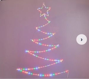 lot 3074 image: Bethlehem Light 60 Color Prism LED Wall Tree