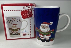 lot 3086 image: $45 Lenox Heat Changing Magic Mug Santa 16 oz Coffee Cup Hot Cold