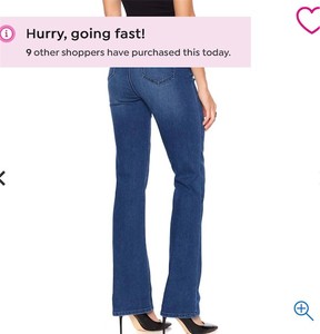 lot 3102 image: Size 10P dark indigo blue stretch denim jeans by DG2 by Diane Gilman