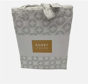 lot 3129 image: Split King- Bobby Berk 100% Cotton 400TC Sheet Set Gray Medallion