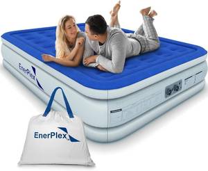 lot 3137 image: $85 EnerPlex Air Mattress with Built-in Pump - Neck Support