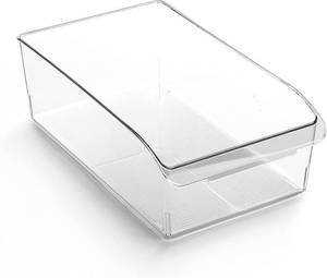lot 3146 image: BINO Plastic Storage Bins, X-Large - Curve Collection, BPA-Free 16x10x6