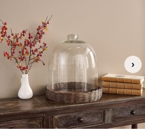 lot 3156 image: Simply Stunning 13 Oversized Wicker Cloche by Janine Graff