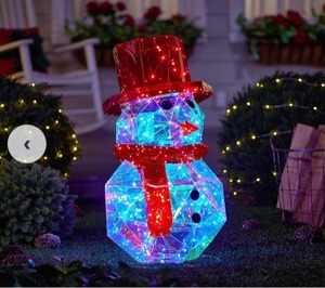 lot 3162 image: Kringle Express Jumbo InOutdoor Holographic Figure wRemote, Penguin