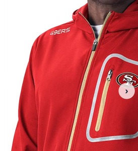 lot 3181 image: TEXANS NFL Mens Lightweight Zip-Up Hoodie, Small