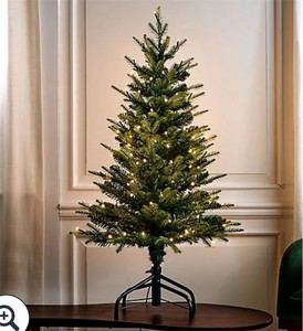 lot 3209 image: Bethlehem Lights 3.5 IndoorOutdoor Mini Tree with 4-in-1 LEDs