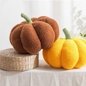 lot 3251 image: Pumpkin Pillows 3D Fall Throw Pillows Decor (YellowBrown)