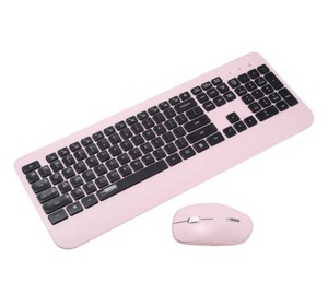 lot 3252 image: Uncaged Ergonomics KM1 Wireless Keyboard and Mouse (Pink)