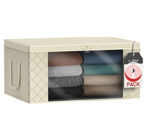 lot 3266 image: $75 Sorbus Foldable Storage Organizer Bags with Window & Handles (6pc)