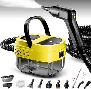 lot 21971 image: Steam Cleaner, 3-Level Adjustable Handle with 16 Accessories, 2500W