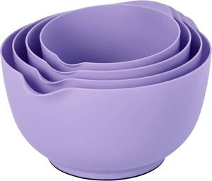 lot 21972 image: BoxedHome Mixing Bowls Set of 4, BPA Free Plastic,Microwave Safe, Purple