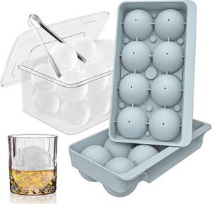 lot 21979 image: WIBIMEN 2.5-Inch Large Ice Cube Molds, 2-Pack Round Ice Ball Molds