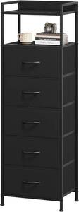 lot 21986 image: Somdot Tall Dresser for Bedroom with 5 Drawers, Tall Nightstand