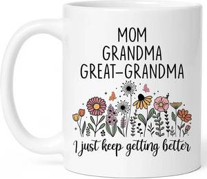 lot 22009 image: Promoted To Great Grandma Mug 11oz Great-Grandma Pregnancy Gift