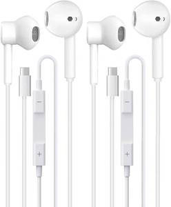 lot 22027 image: 2 Pack USB-C Earphones for iPhone 1717 Pro1615, In-Ear Earbuds with Mic