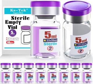 lot 22044 image: Ks-Tek Sterile Empty Vials with Self-Healing Port (5ml, 10)