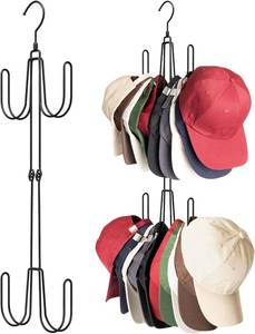 lot 22047 image: NANATI Hat Hangers for Closet, Stainless Steel Cap Organizer, 1 Pack