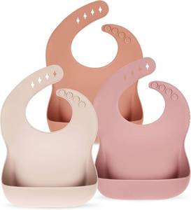 lot 22048 image: Eascrozn Silicone Bibs for Babies Toddler Set of 3, BPA Free