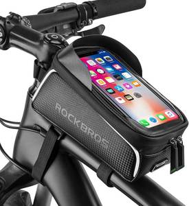 lot 22062 image: ROCKBROS BikeBicycle Phone Front Frame Bag, Waterproof, Tube Cycling Pouch