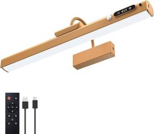 lot 22069 image: 15.7 Picture Lights for Wall with Motion Sensor & 9000mAh Battery, Gold