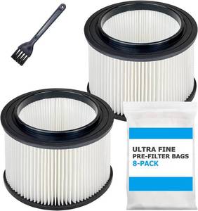 lot 22073 image: 2 Pack 17810 Shop Vac Filters Work with Craftsman 3-4 Gallon Wet Dry Vac