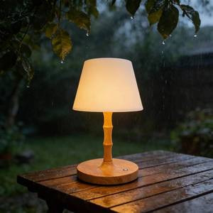 lot 22076 image: Mushroom Rechargeable LED Table Lamp Dimmable RGB 3 Temps Waterproof Yellow