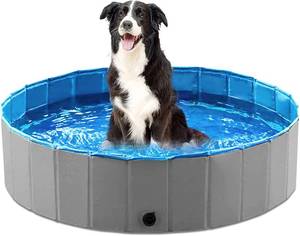 lot 22080 image: Jasonwell Foldable Dog Bath Pool Collapsible 39.5 Grey