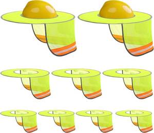 lot 22085 image: 9 Pieces Hard Hat Sun Shade High-Visibility Full Brim Visor Rim Cover