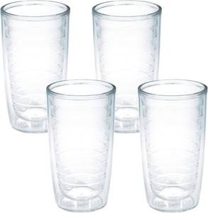 lot 22104 image: Tervis Made in USA Double-Walled Insulated Tumbler, 16oz, 4pk, Clear