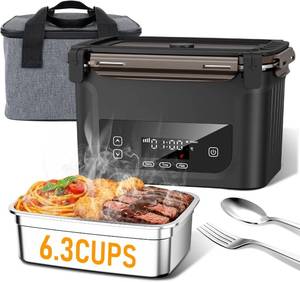 lot 22107 image: Cordless Electric Lunch Box, 1.5L Battery Powered Heated Lunch Box