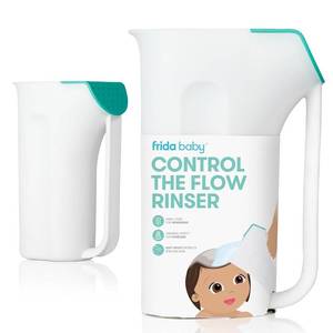 lot 22109 image: Frida Baby Control The Flow Bath Rinse Cup, Tear Free Rinser with Easy Grip
