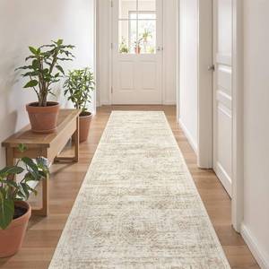lot 22110 image: 2x8 Runner Rug Non Slip,Washable Hallway Runner Rug,Beige