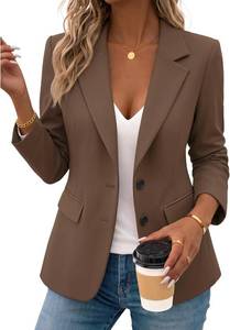 lot 22111 image: Mina Self Womens Business Casual Blazer Slim Fitted Lightweight Jacket Large