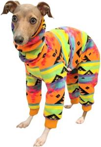 lot 22135 image: D Doggy Star Italian Greyhound Sweater Turtleneck Fleece Coat(L,Orange)