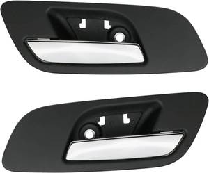 lot 22152 image: 2pcs Interior Door Handles Without Hole Front LR Black for Chevy Silverado