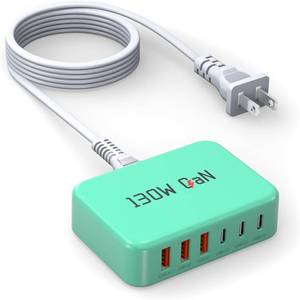 lot 22200 image: 130W USB C Charger Block GaN 6 Port Fast USB C Charging Station for iPhone
