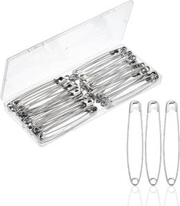 lot 22213 image: Mr. Pen- Extra Large Safety Pins, 4 Inch, 50 Pack, Silver