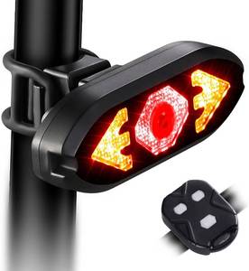 lot 22227 image: Bike Tail Light with Turn Signals, Remote, USB Rechargeable Taillight
