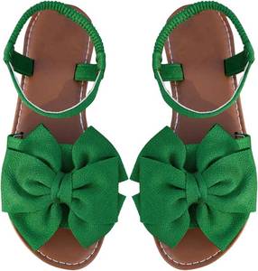 lot 22234 image: GORGLITTER Womens Bow Flat Sandals Dressy Cute Strappy Summer Beach Shoes size EU 40
