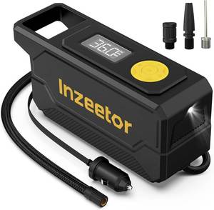 lot 22247 image: 150 PSI Tire Inflator Portable Air Compressor with Digital Pressure, Black