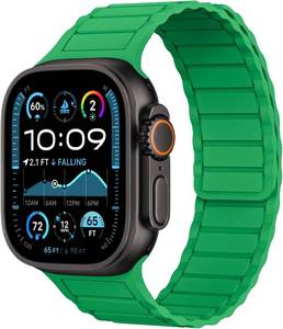 lot 22255 image: THWALK Magnetic Link Solo Loop Sport Silicone Band for Apple Watch Ultra
