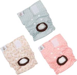 lot 22261 image: CuteBone Dog Diapers Female Washable SmallMediumLarge 3-Pack Reusable