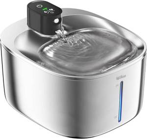 lot 22270 image: Cat Water Fountain Stainless Steel, 138fl.oz  4.1L Cordless Cat Fountain