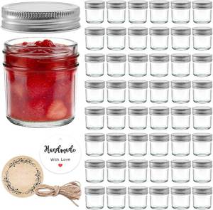 lot 22273 image: 48 Pack 2 oz Mini Mason Jars Bulk Set, Small Glass Jars with Lids