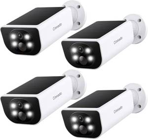 lot 22283 image: Cinnado Security Cameras Wireless Outdoor Integrated Solar Panel, S1 4Pack