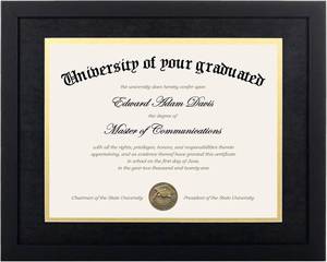 lot 22285 image: upsimples Diploma Frame with HD Glass, 11x14 Black, 1 Pack